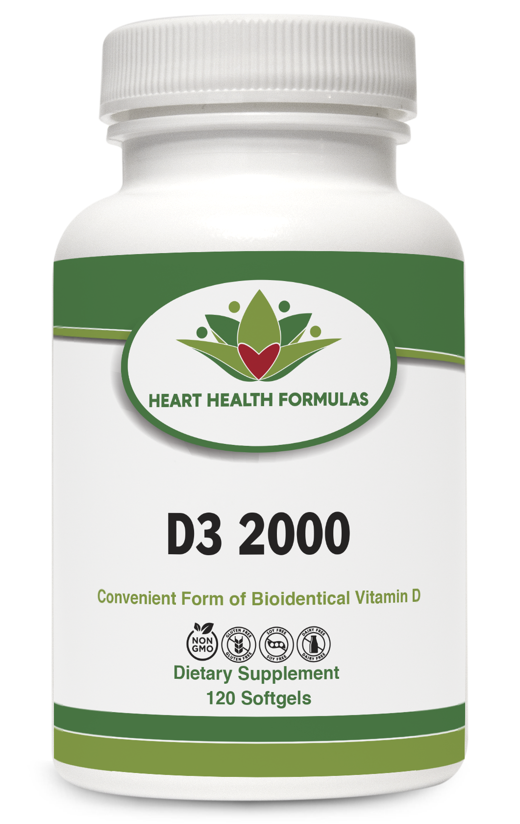 Heart Health Formulas D3 2000 Dietary Supplement