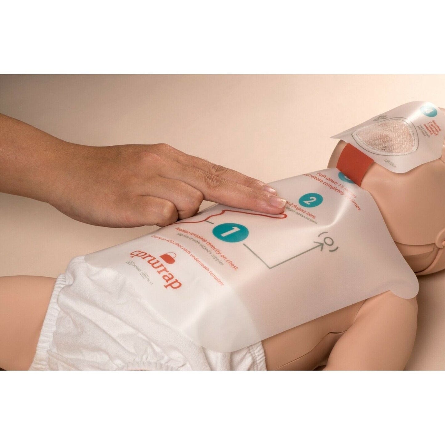 Infant CPRWrap™ Aid / More Than A CPR Mask For Ages 12 Mos. & Under Emergency Tool Kit Makes CPR Easier