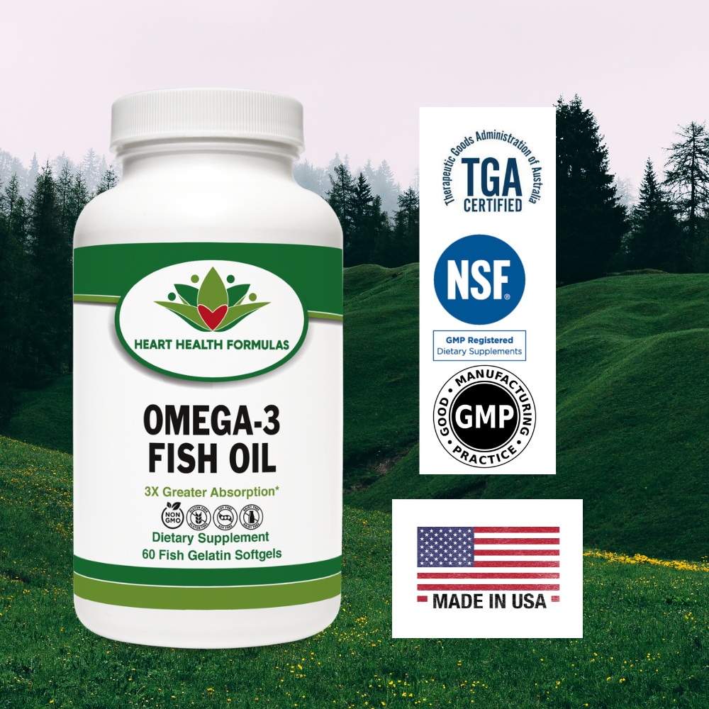 Heart Health Formulas Omega-3 Fish Oil Dietary Supplement